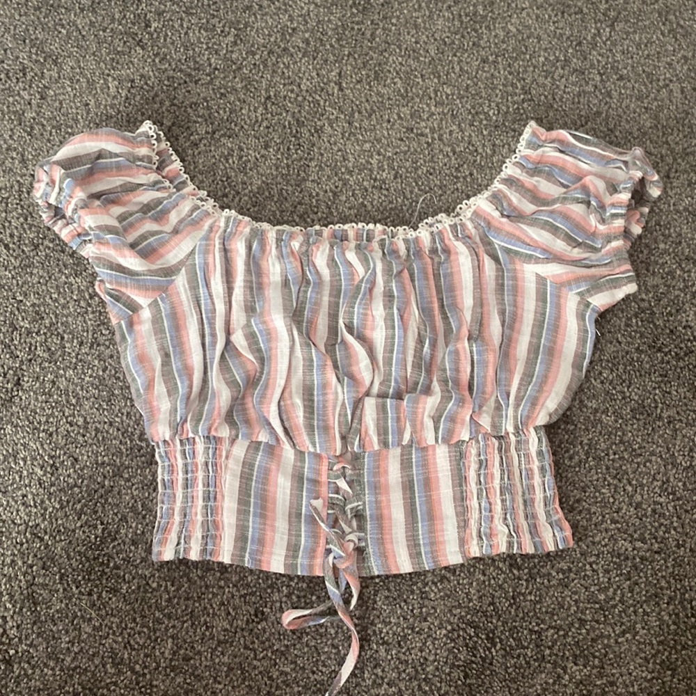 aeropostale striped corset top